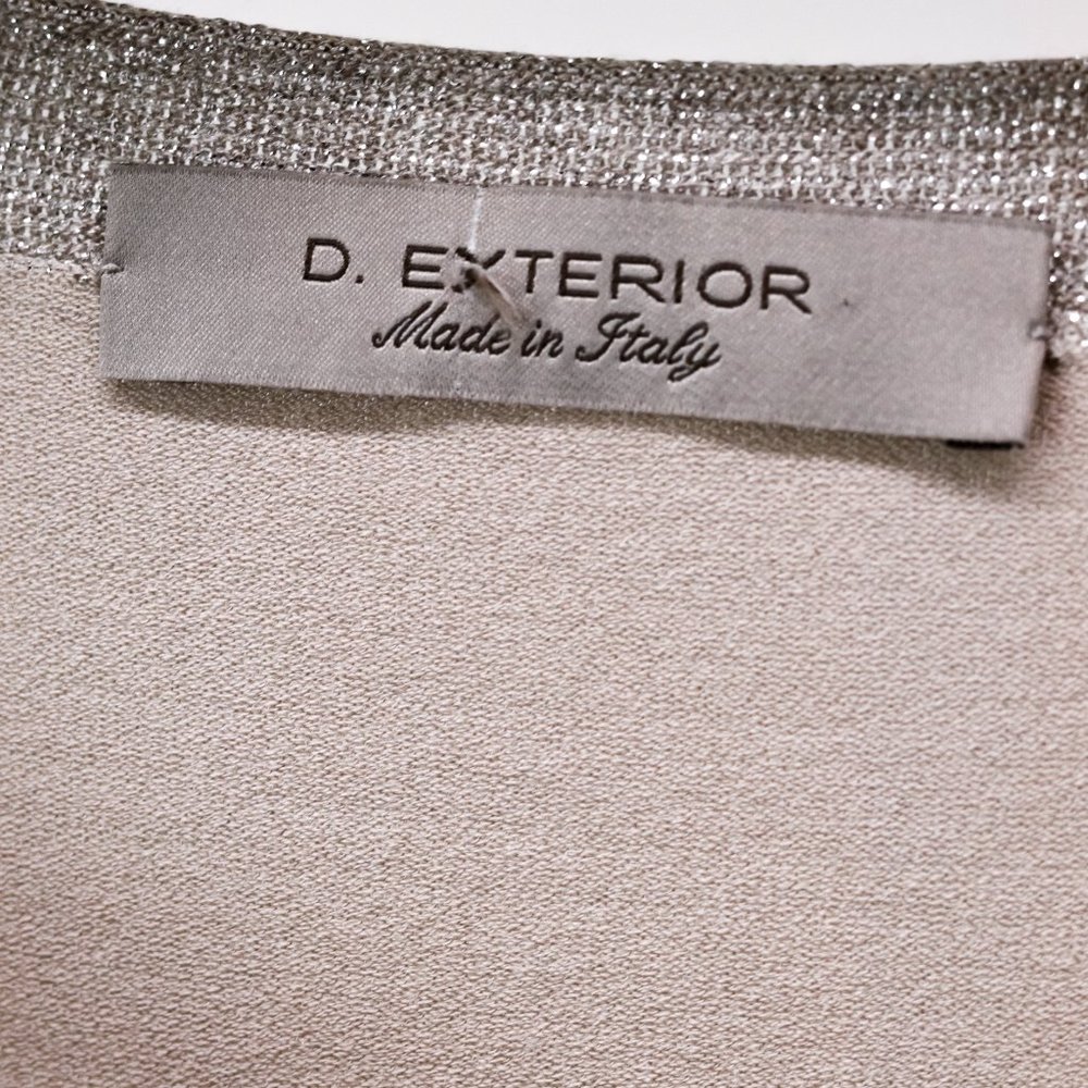 D. Exterior Taupe Glitter Rib Blouse - Picture 5 of 11